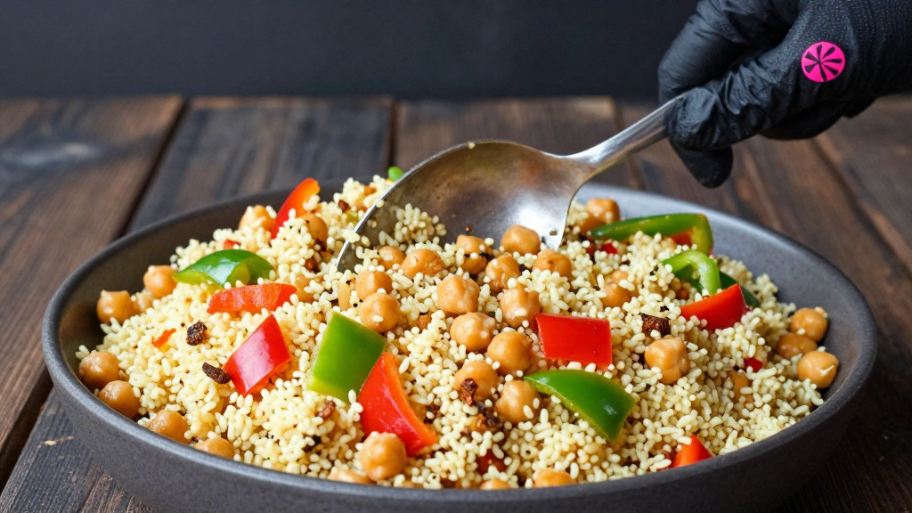 Cous Cous con Pimientos, Garbanzos y&nbsp;Especias