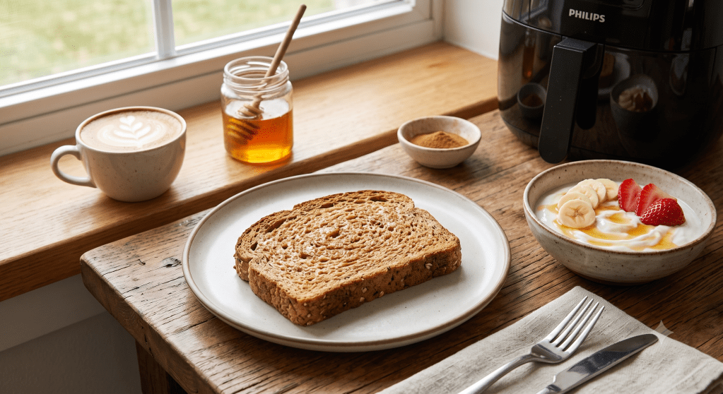 🍞 TOSTADA FRANCESA FIT EN AIRFRYER CON YOGUR Y&nbsp;MIEL🍞