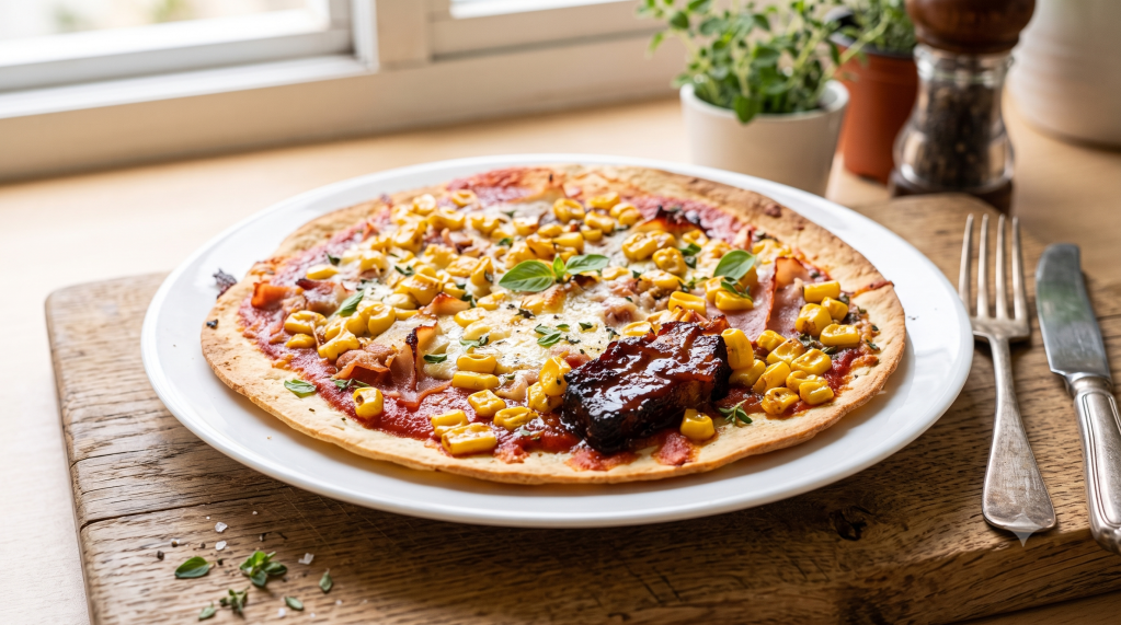 🍕 PIZZA CASERA «DÍA DE PARTIDO» CON DOBLE BASE CRUNCHI, ATÚN, JAMÓN Y MAÍZ&nbsp;🍕